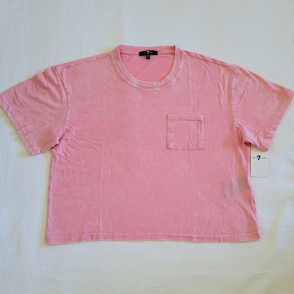 7 For All Mankind Tops - 7 For All Mankind Pink💗 Stonewashed Tee - NWT